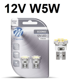 LED AUTO SIJALICA W5W 12V BELA LB079W M-TECH